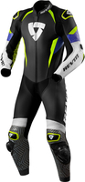 Revit Triton Één stuk motorfiets leder pak,  zwart-blauw-geel,  afmeting 50