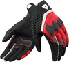 Revit Veloz Dames Motorhandschoenen,  zwart-rood,  afmeting M voor vrouw