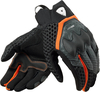 Revit Veloz Motorfiets handschoenen,  zwart-oranje,  afmeting 2XL voor man