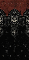 Rokker Skull Multifunctionele buis,  zwart-rood