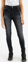 Rokker Tech High Waist Dames Motorfiets Jeans,  zwart-grijs,  afmeting 26 voor vrouw