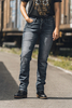 Rokker Tech Mid Straight Dames Motorfiets Jeans,  blauw,  afmeting 27 voor vrouw