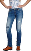 Rokker The Diva Distressed Broek voor dames Blauw 28