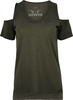 Rokker TRC Shoulderfree Dames T-shirt,  groen,  afmeting M voor vrouw