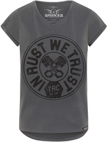 Rokker Trust Dames T-Shirt,  grijs,  afmeting S voor vrouw
