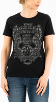 Rokker Wings Classic Dames T-Shirt,  zwart,  afmeting XS voor vrouw