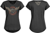 Rokker Wings Dames T-Shirt,  zwart,  afmeting XL voor vrouw