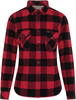 Rokkker Denver Dames Overhemd,  zwart-rood,  afmeting XS voor vrouw