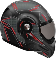 Roof Desmo Storm Helm Zwart Grijs Rood L