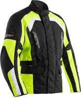 RST Alpha 4 Motorfiets textiel jas,  zwart-geel,  afmeting S