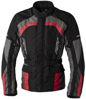 RST Alpha 5 Motorfiets Textiel Jas,  zwart-grijs-rood,  afmeting S voor man