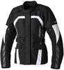 RST Alpha 5 waterdichte dames motorfiets textiel jas,  zwart-wit,  afmeting XS voor vrouw