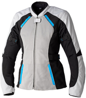 RST Ava Mesh waterproof Dames Motorfiets Textiel Jas,  grijs-blauw,  afmeting XS voor vrouw