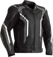 RST Axis Leather Jacket Leren jas,  zwart-wit,  afmeting 48