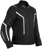 RST Axis Motorfiets textiel jas,  zwart-wit,  afmeting 2XL