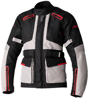 RST Endurance Dames motorfiets textiel jas,  zwart-grijs-rood,  afmeting 2XL voor vrouw