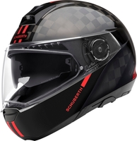 Schuberth C4 Pro Carbon Fusion Helm,  zwart-rood,  afmeting L