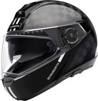 Schuberth C4 Pro Carbon Fusion Helm,  zwart-wit,  afmeting M