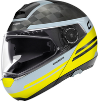 Schuberth C4 Pro Carbon Tempest Helm,  zwart-geel,  afmeting XS