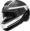 Schuberth C4 Pro Carbon Tempest Helm,  zwart-wit,  afmeting S