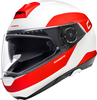 Schuberth C4 Pro Fragment helm,  wit-rood,  afmeting S