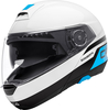Schuberth C4 Pulse helm,  wit-blauw,  afmeting L
