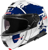 Schuberth C5 Globe Helm,  wit-turquoise-blauw,  afmeting 53 voor man