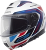 Schuberth C5 Omega Opklapbare helm,  wit-rood-blauw,  afmeting S voor man