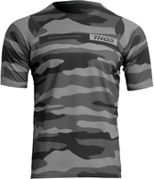 Thor Assist Camo Shortsleeve Fiets Jersey,  grijs,  afmeting XS voor man