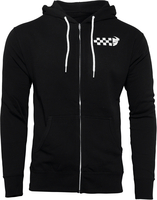 Thor Checkers Hoodie met ritssluiting,  zwart,  afmeting M