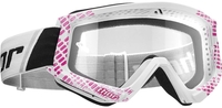Thor Combat Cap Motorcross Goggle,  wit-pink