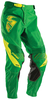 Thor Core Contro Motorcross broek,  groen-geel,  afmeting 30