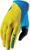 Thor Draft Indi Motorcross handschoenen,  blauw-geel,  afmeting XS
