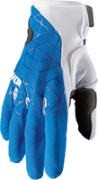 Thor Draft Motorcross handschoenen,  wit-blauw,  afmeting M