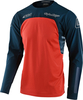 Troy Lee Designs Scout SE Systems Motorcross Trui,  blauw-oranje,  afmeting L