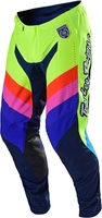 Troy Lee Designs SE Pro Mirage Motorcross broek,  blauw-geel,  afmeting 38