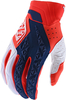 Troy Lee Designs SE Pro Motocross Handschoenen,  wit-oranje,  afmeting L