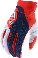 Troy Lee Designs SE Pro Motocross Handschoenen,  wit-oranje,  afmeting M