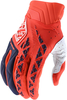 Troy Lee Designs SE Pro Motorcross handschoenen,  wit-oranje,  afmeting XL