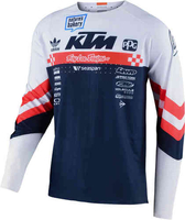 Troy Lee Designs SE Ultra Factory Team Motocross Jersey Wit Blauw 2XL
