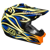 Troy Lee Designs SE3 ECE Beast Helm Blauw/Geel Zwart Geel S