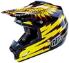 Troy Lee Designs SE3 Flight Motocross Helmet Motorcross Helm,  zwart-geel,  afmeting L
