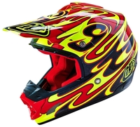 Troy Lee Designs SE3 Reflection Motorcross Helm,  geel,  afmeting S