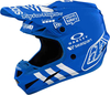 Troy Lee Designs SE4 Adidas Team MIPS Motorcross helm Wit Turquoise Blauw M