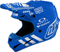 Troy Lee Designs SE4 Adidas Team MIPS Motorcross helm Wit Turquoise Blauw M