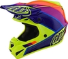 Troy Lee Designs SE4 Beta MIPS Motorcross helm Donkerrood Geel 2XL