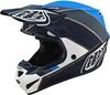 Troy Lee Designs SE4 Beta MIPS Motorcross helm Grijs Wit Blauw L