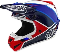 Troy Lee Designs SE4 Beta MIPS Motorcross helm Wit Rood Blauw XL