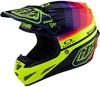 Troy Lee Designs SE4 Carbon Mirage Limited Edition Motocross helm Zwart Geel L