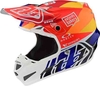 Troy Lee Designs SE4 Composite Jet Motorcross helm Blauw Oranje 2XL